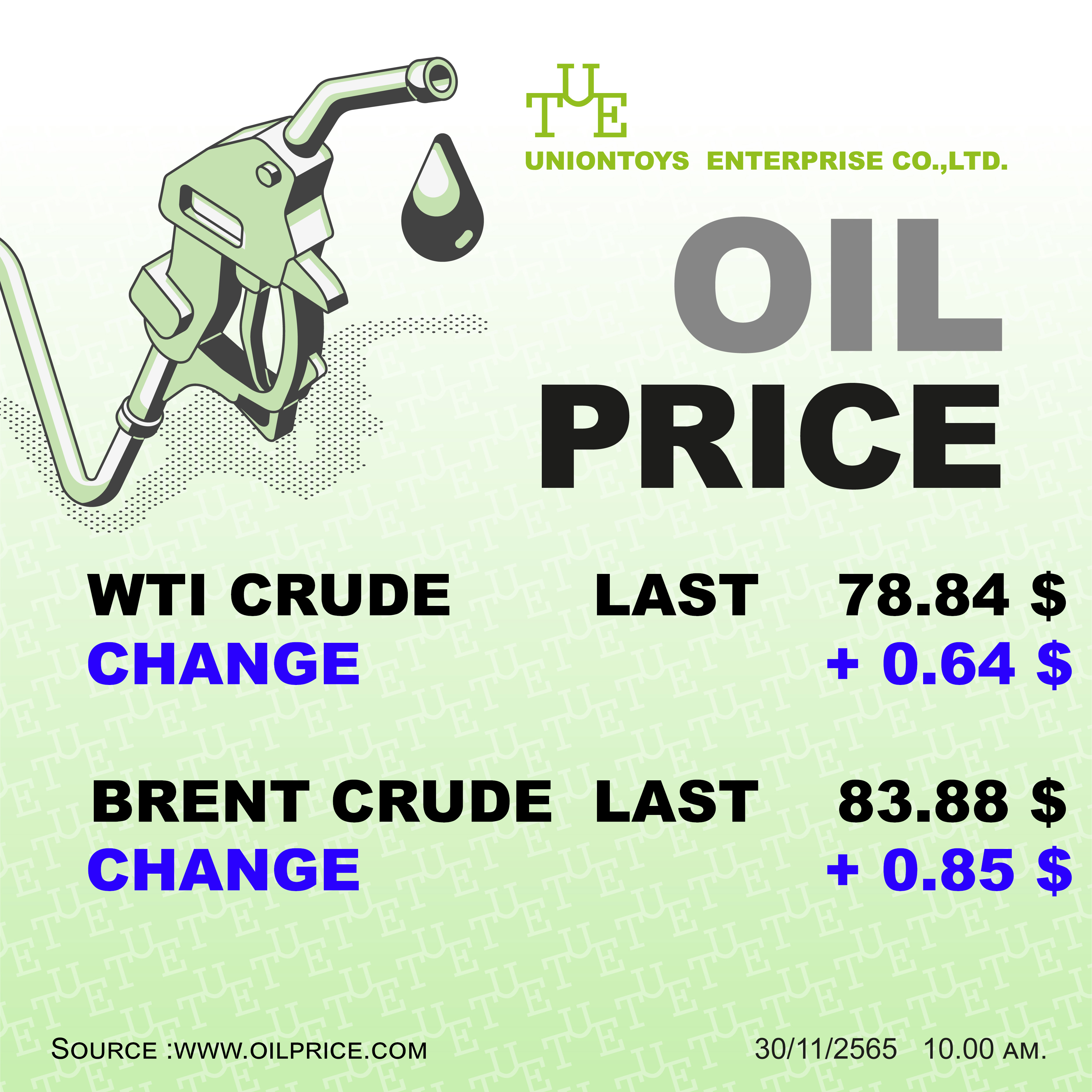 Uniontoys Oil Price Update - 30-11-2022